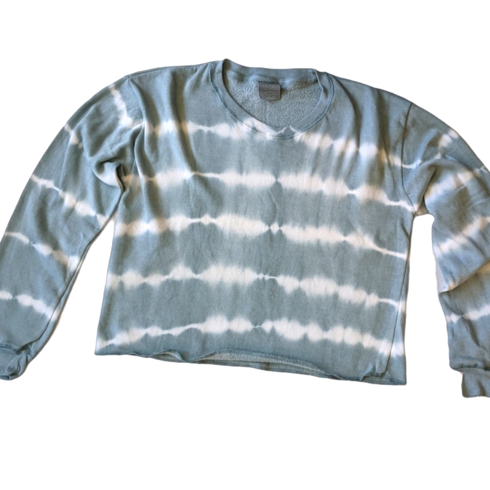 Blue Tie Dye Crop Sweatshirt Dreamsicle